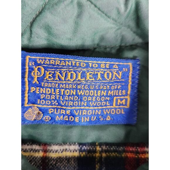 Vtg Pendleton 60s Country Traditionals Men Wool Flannel Plaid Button Up Shirt M - Picture 4 of 10